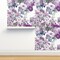 White Lilac Lavender Floral Flowers Botanical Spring Purple Custom Removable Wallpaper by Spoonflower Peel & Stick Wallpaper 2FT Wide